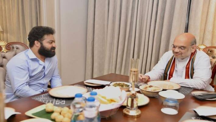 jr ntr Reaction For union home minister amit shah meet jr ntr Reaction For union home minister amit shah meet