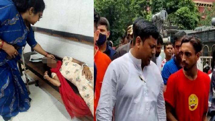 Bengal BJP Leader Sukanta Majumdar visits injured pregnant woman of Narkeldanga ANBSS Bengal BJP Leader Sukanta Majumdar visits injured pregnant woman of Narkeldanga ANBSS