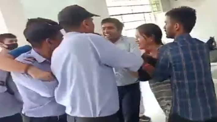 violent clash between the students and staff of Jawaharlal Nehru University JNU ANBSS violent clash between the students and staff of Jawaharlal Nehru University JNU ANBSS