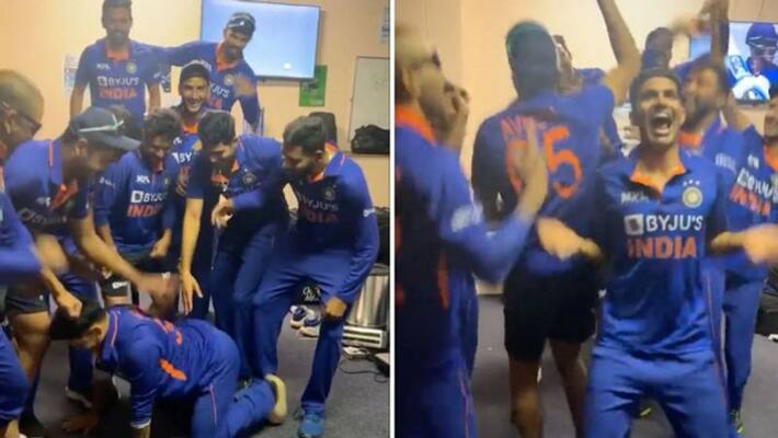 Team India Craze dance video goes viral after series win against Zimbabwe, Ishan Kishan, Shubman Gill Team India Craze dance video goes viral after series win against Zimbabwe, Ishan Kishan, Shubman Gill