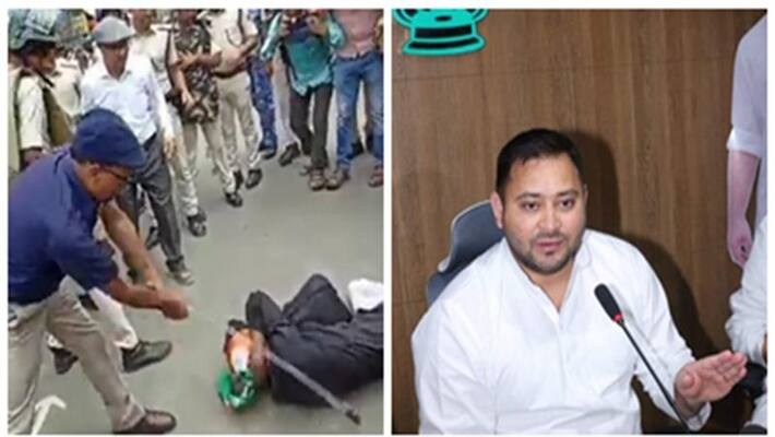 Patna ADM beats up a job seeker caught in viral video, Tejashwi Yadav seeks report Patna ADM beats up a job seeker caught in viral video, Tejashwi Yadav seeks report