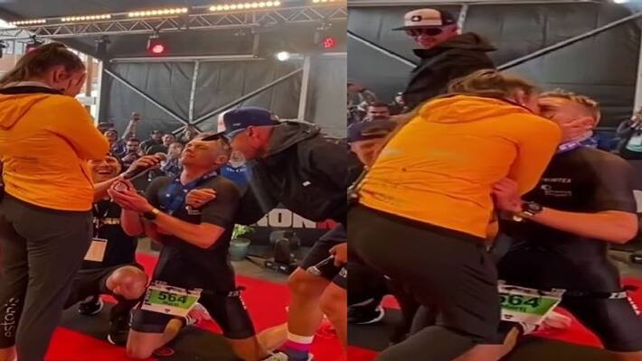 Lover proposes to girlfriend with leg cramp caught in a viral video, internet storms with fun ANBSS Lover proposes to girlfriend with leg cramp caught in a viral video, internet storms with fun ANBSS
