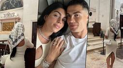 Cristiano Ronaldo girlfriend Georgina Rodriguez flaunts her voluptuous body in white dress  RBA