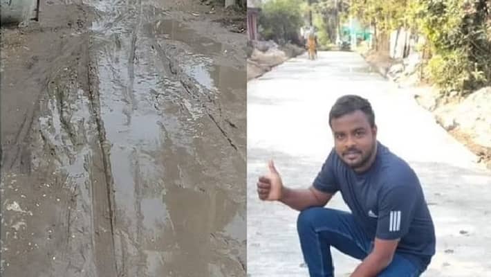 youth of vilupuram has built a road to his house with his own money youth of vilupuram has built a road to his house with his own money