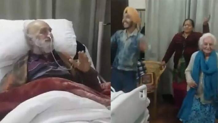 Family dances to cheer up ailing grandfather Family dances to cheer up ailing grandfather