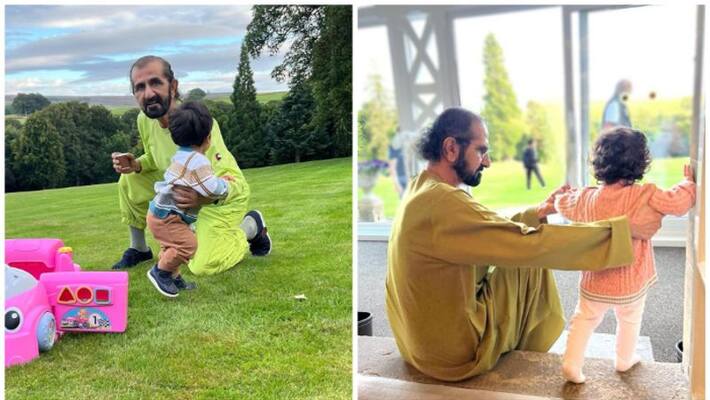 Dubai Ruler Sheikh Mohammed plays with grandchildren during trip to UK Dubai Ruler Sheikh Mohammed plays with grandchildren during trip to UK