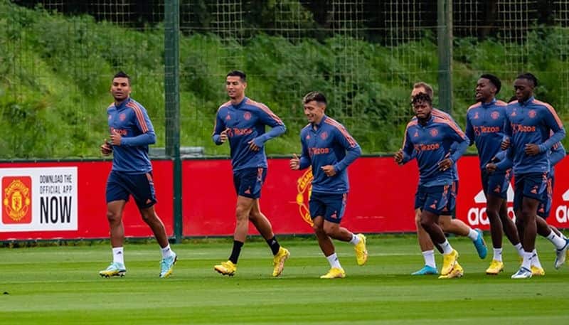 Keep working and focused': Cristiano Ronaldo is all smiles as Man United  star trains alongside Casemiro
