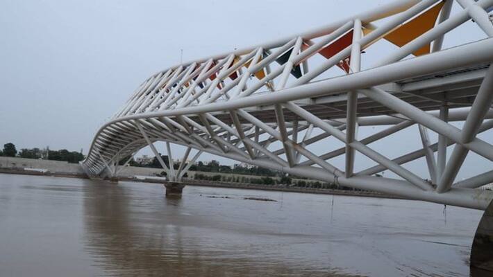 Ahmedabad Iconic Sabarmati Riverfront foot over bridge Prime Minister Narendra Modi vva Ahmedabad Iconic Sabarmati Riverfront foot over bridge Prime Minister Narendra Modi vva