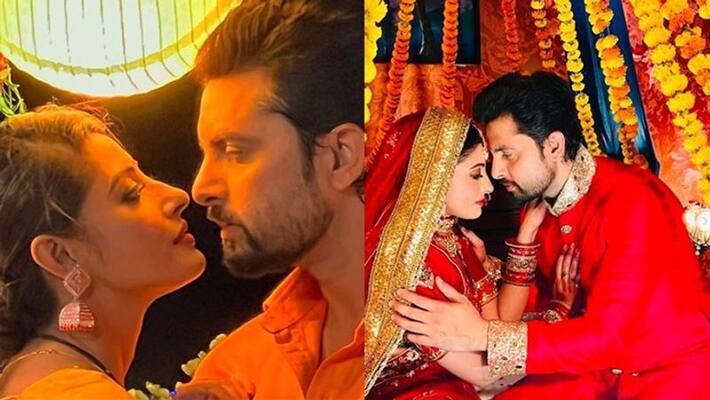 Monalisas husband Vikrant Singh Rajput romancing Sanchita Banerjee hot pics went viral rps Monalisas husband Vikrant Singh Rajput romancing Sanchita Banerjee hot pics went viral rps