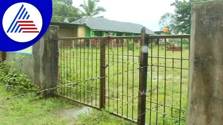 Nagaramakki Government school compound demolished in chikkamagaluru gow Nagaramakki Government school compound demolished in chikkamagaluru gow