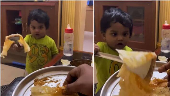baby boy serves dosa to dad video goes viral baby boy serves dosa to dad video goes viral