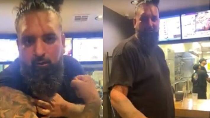 Man attacks hindu and Indians with offensive blasphemous words in california video goes viral ckm Man attacks hindu and Indians with offensive blasphemous words in california video goes viral ckm