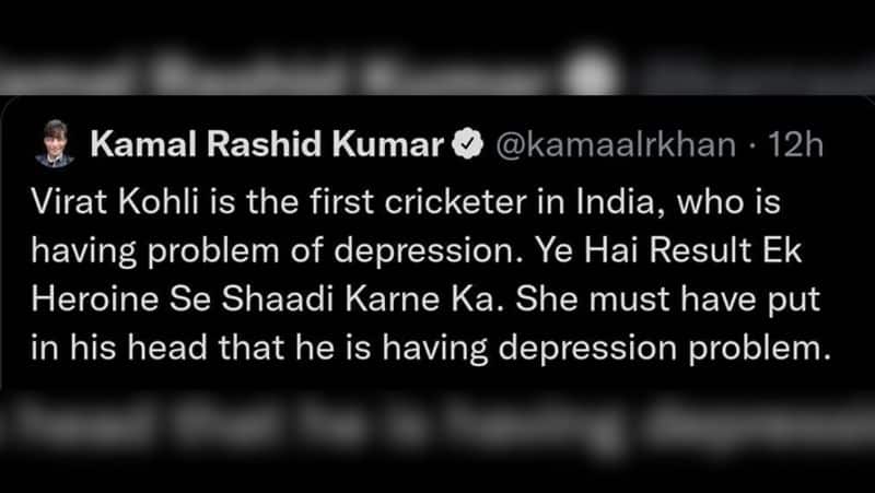 KRK blames Anushka Sharma for depression of Virat Kohli GGA