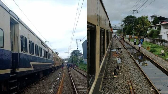 Trains are running late due to heavy rain Trains are running late due to heavy rain