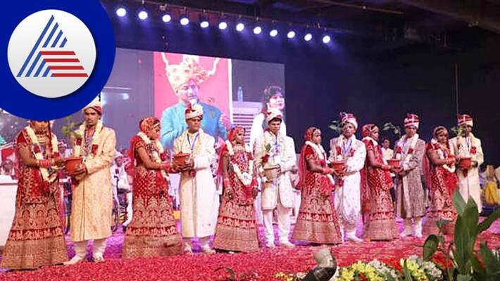 Rajasthan 50 physically challenged couples tied the knot in a mass marriage ceremony akb Rajasthan 50 physically challenged couples tied the knot in a mass marriage ceremony akb