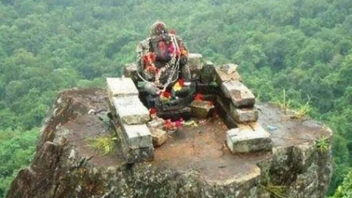 Ganesh Idol which stands in middle of the forest at Bastar bihar akb Ganesh Idol which stands in middle of the forest at Bastar bihar akb