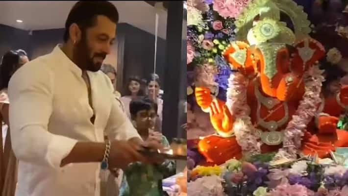 salman khan reaches sister arpita khan house for ganesh puja and performs aarti video KPJ salman khan reaches sister arpita khan house for ganesh puja and performs aarti video KPJ