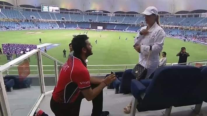 Hong Kong cricketer kinchith shah proposes girlfriend for marrying caught in a heart touching image Hong Kong cricketer kinchith shah proposes girlfriend for marrying caught in a heart touching image