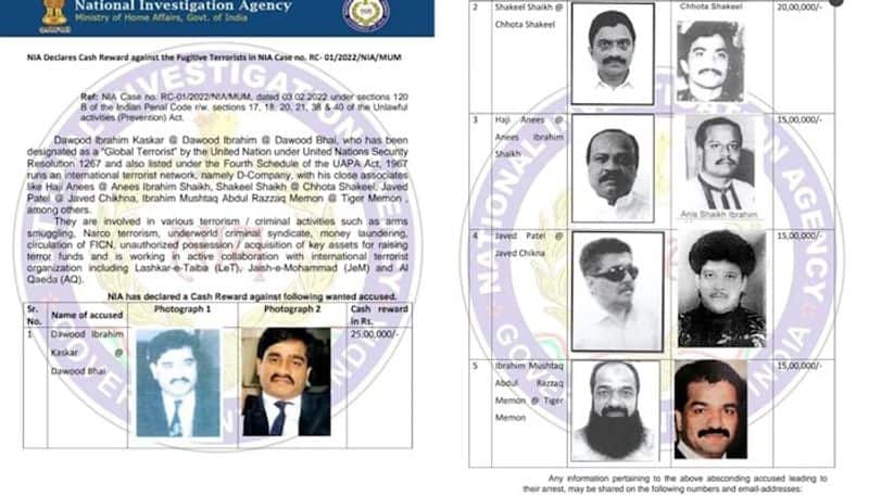 NIA announces Rs 25 lakh reward for info on India's most-wanted gangster Dawood Ibrahim snt