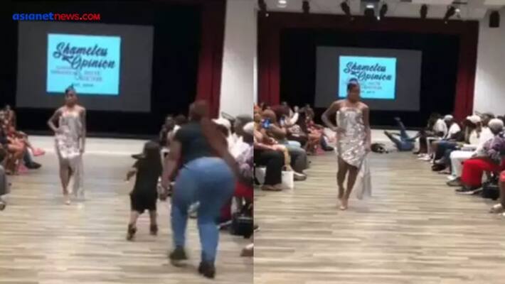 a child came in front of the model on the ramp walk see funny video KPZ a child came in front of the model on the ramp walk see funny video KPZ