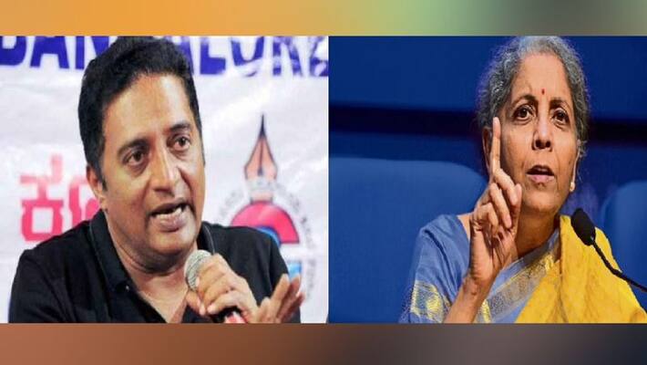 Prakash Raj Slams Nirmala sitharaman for her ration shop raid Prakash Raj Slams Nirmala sitharaman for her ration shop raid