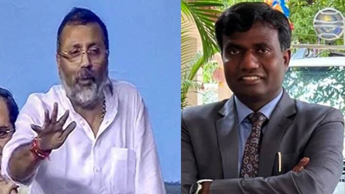 ranchi news social media comment war on BJP MP nishikant dubey and Deoghar DC manjunath bhajantri Election Commission take big decision asc ranchi news social media comment war on BJP MP nishikant dubey and Deoghar DC manjunath bhajantri Election Commission take big decision asc