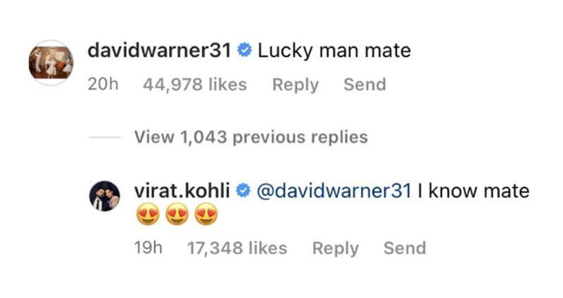 Australian Cricketer David Warner Reply To Troll On Virat Kohli Instagram Post Wins Hearts kvn