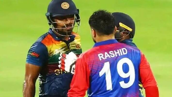 rashid khan and danushka gunathilaka heated argument in sl vs afg match video goes viral asia cup 2022 rashid khan and danushka gunathilaka heated argument in sl vs afg match video goes viral asia cup 2022