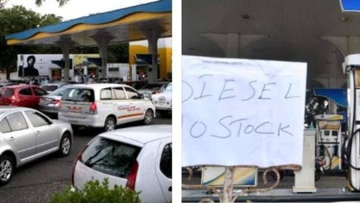 Diesel shortage in Chennai Drivers suffer from not being able to drive their vehicles Diesel shortage in Chennai Drivers suffer from not being able to drive their vehicles