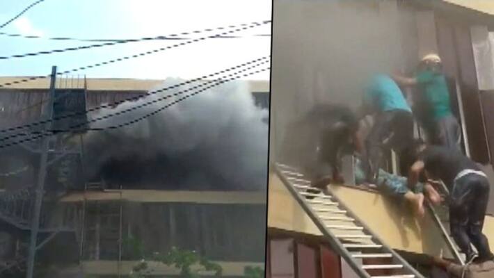 Fire breaks out at luxury hotel in Lucknow, residents trapped inside AJR Fire breaks out at luxury hotel in Lucknow, residents trapped inside AJR