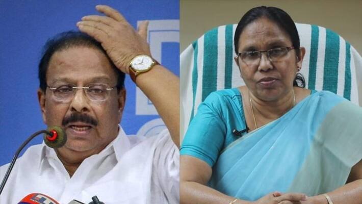 Sudhakaran against Shailaja teacher Sudhakaran against Shailaja teacher
