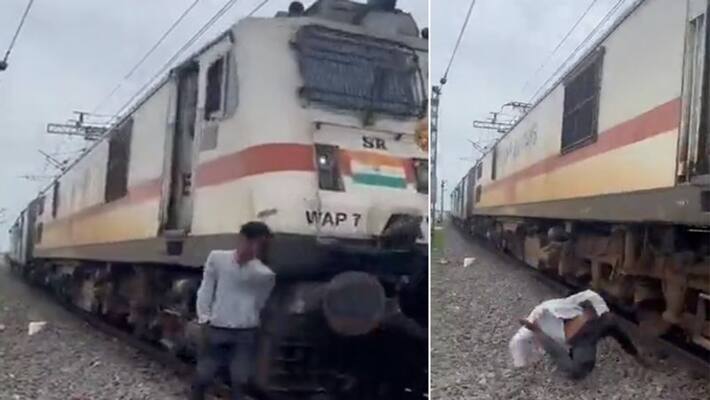 Kazipet Student making a reel on the railway track, jumped in the air when train collided kpg Kazipet Student making a reel on the railway track, jumped in the air when train collided kpg