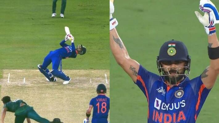 Asia Cup 2022 IND vs PAK Super 4 Watch Virat Kohli cant believe Deepak Hooda uppercut shot Asia Cup 2022 IND vs PAK Super 4 Watch Virat Kohli cant believe Deepak Hooda uppercut shot
