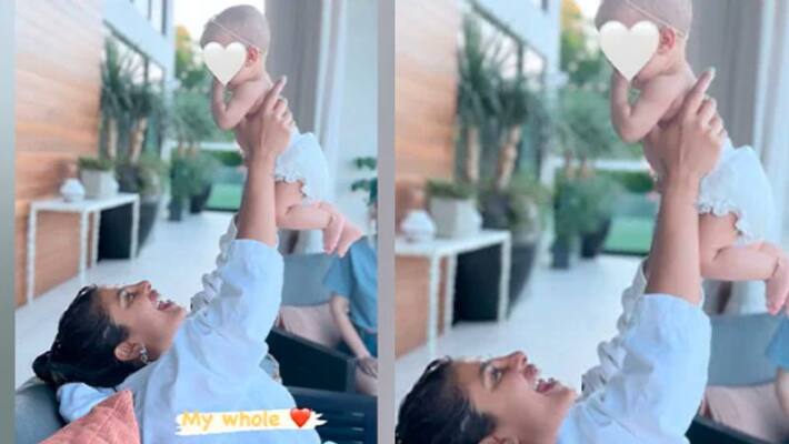 Priyanka Chopra plays with daughter pic viral Priyanka Chopra plays with daughter pic viral