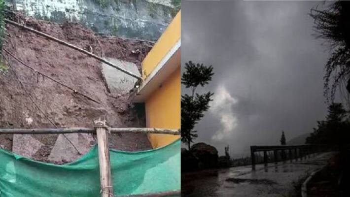 School partially collapsed in the Heavy rain in Vattavad idukki School partially collapsed in the Heavy rain in Vattavad idukki