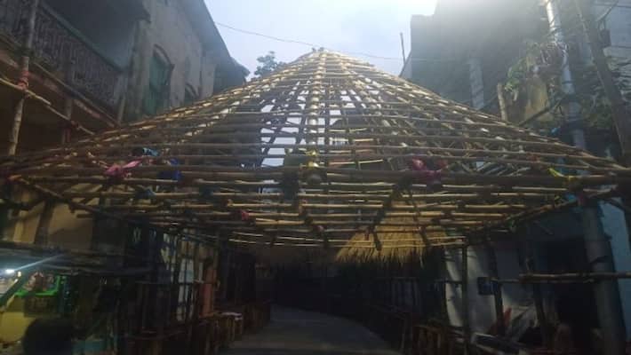 Durga Puja 2022 Puja Pandal Kalighat Nepal Bhattacharya street club Preparation and theme puja news bpsb Durga Puja 2022 Puja Pandal Kalighat Nepal Bhattacharya street club Preparation and theme puja news bpsb
