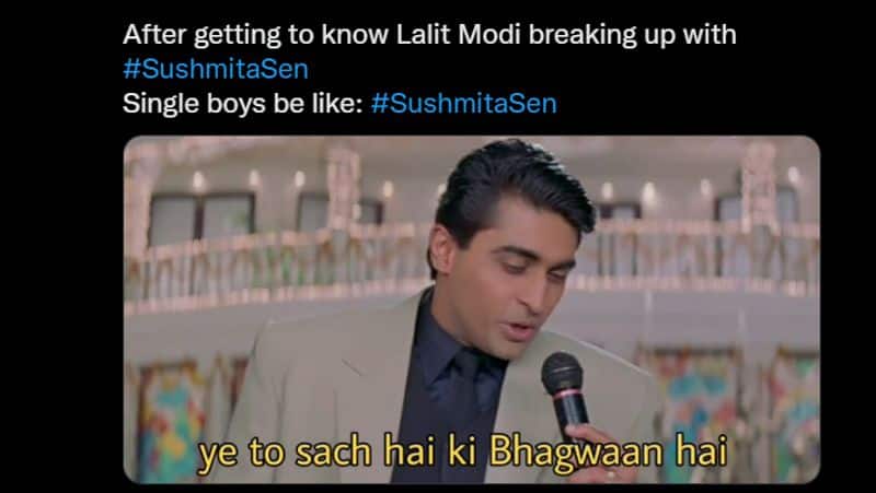 Lalit Modi and Sushmita Sen's break-up trigger meme fest online checkout the Best ones AKA