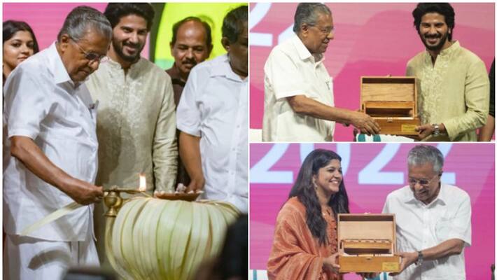 cm pinarayi kerala tourism onam festival, dulquer salmaan aparna balamurali chief guest cm pinarayi kerala tourism onam festival, dulquer salmaan aparna balamurali chief guest