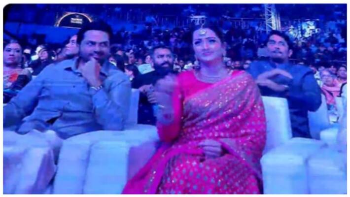 Trisha Siddharth dancing at Ponniyin selvan trailer music launch event Trisha Siddharth dancing at Ponniyin selvan trailer music launch event