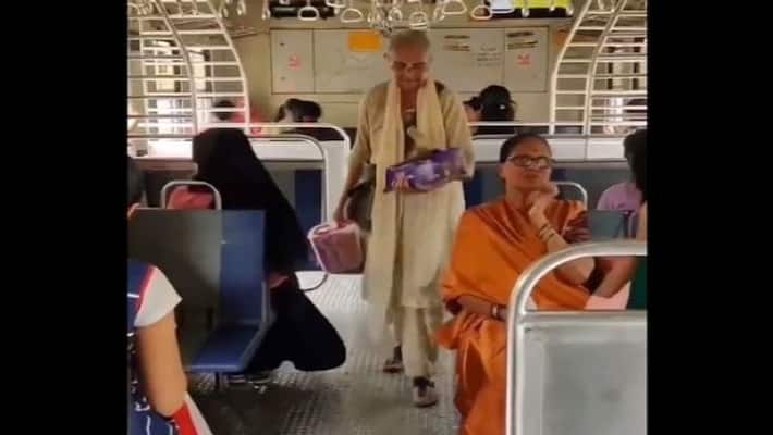 Swati Maliwal post video of an elderly woman selling chocolates in a train has gone viral apa Swati Maliwal post video of an elderly woman selling chocolates in a train has gone viral apa