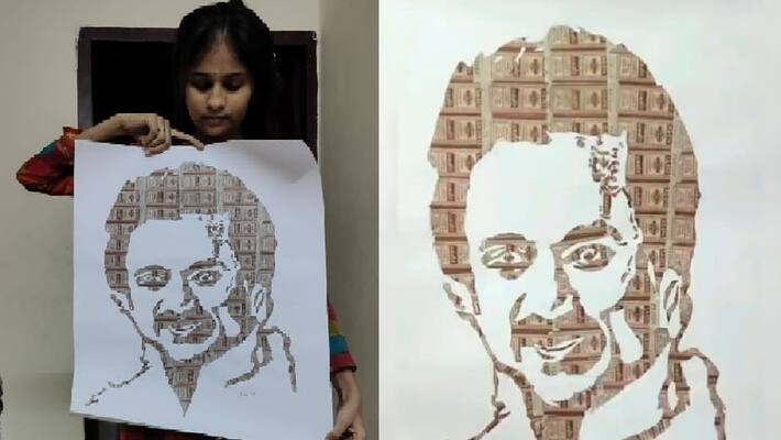 woman artist has stunned by painting a portrait of the stalin with bus tickets woman artist has stunned by painting a portrait of the stalin with bus tickets
