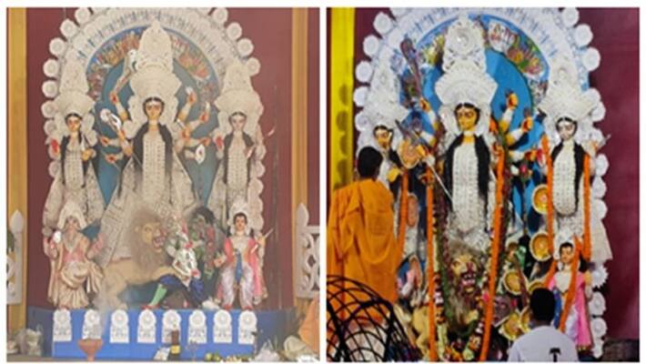 South Kolkata Durga Puja 2022 Puja Pandal Jodhpur park cultural Association Preparation and theme puja news ANBISD South Kolkata Durga Puja 2022 Puja Pandal Jodhpur park cultural Association Preparation and theme puja news ANBISD