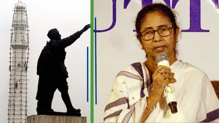 new netaji statue at Kartavya Path Mamata Banerjee strongly criticized Narendra Modi bsm new netaji statue at Kartavya Path Mamata Banerjee strongly criticized Narendra Modi bsm