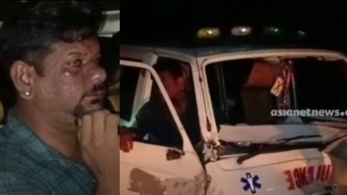 Drunk ambulance driver arrested in thiruvananthapuram Drunk ambulance driver arrested in thiruvananthapuram