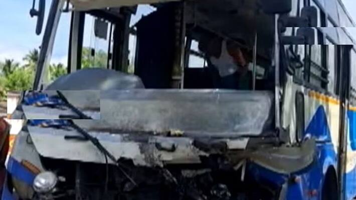 dindigul government bus - car accident... 4 people killed dindigul government bus - car accident... 4 people killed