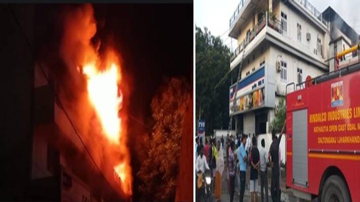Palamu news fire due to short circuit in showroom owner mother died in accident asc Palamu news fire due to short circuit in showroom owner mother died in accident asc