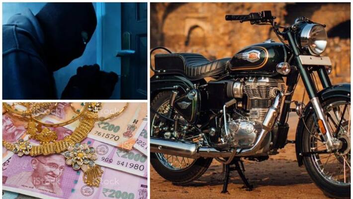 gold money and a key of bullet vehicle robbed from two houses of kollam on onam day gold money and a key of bullet vehicle robbed from two houses of kollam on onam day