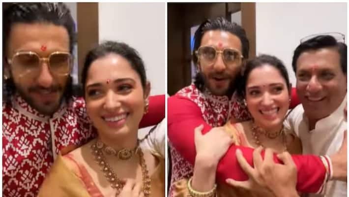 Ranveer Singh feels protected as he gets new bodyguard Babli Bouncer Tamannaah Bhatia sgk Ranveer Singh feels protected as he gets new bodyguard Babli Bouncer Tamannaah Bhatia sgk