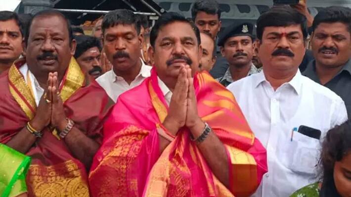 Edapadi palanisamy suddenly visited in tirupati temple Edapadi palanisamy suddenly visited in tirupati temple