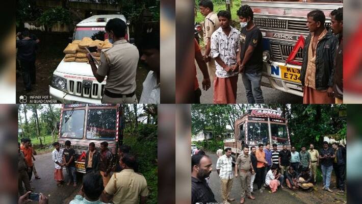 Excise team got information that gang members who were caught ganja from muvattupuzha had smuggled large quantities Excise team got information that gang members who were caught ganja from muvattupuzha had smuggled large quantities
